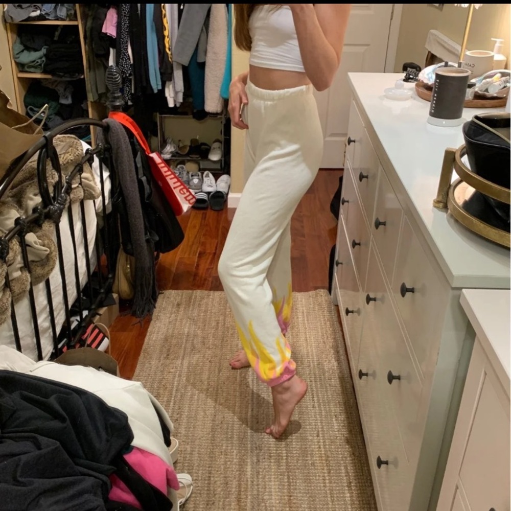 New Wildfox flame sweatpants size xs